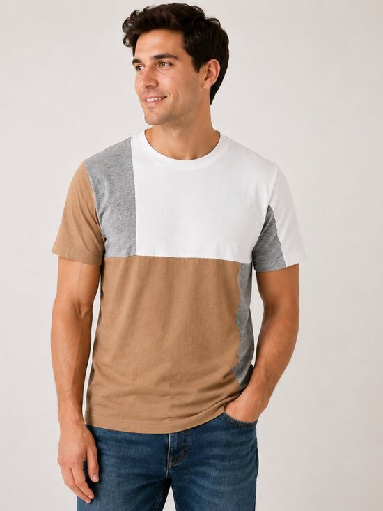 Cactus Man Other - Cactus Man Ricky Singh Men's Color Block T-Shirt Size Medium Short Sleeve Casual